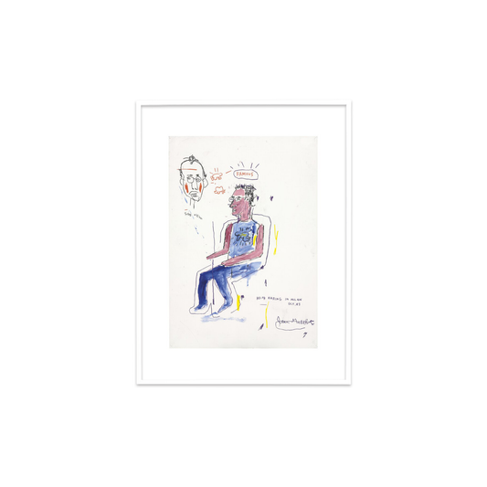 Jean-Michel Basquiat Framed Poster S Sketch of Keith Haring, 1983
