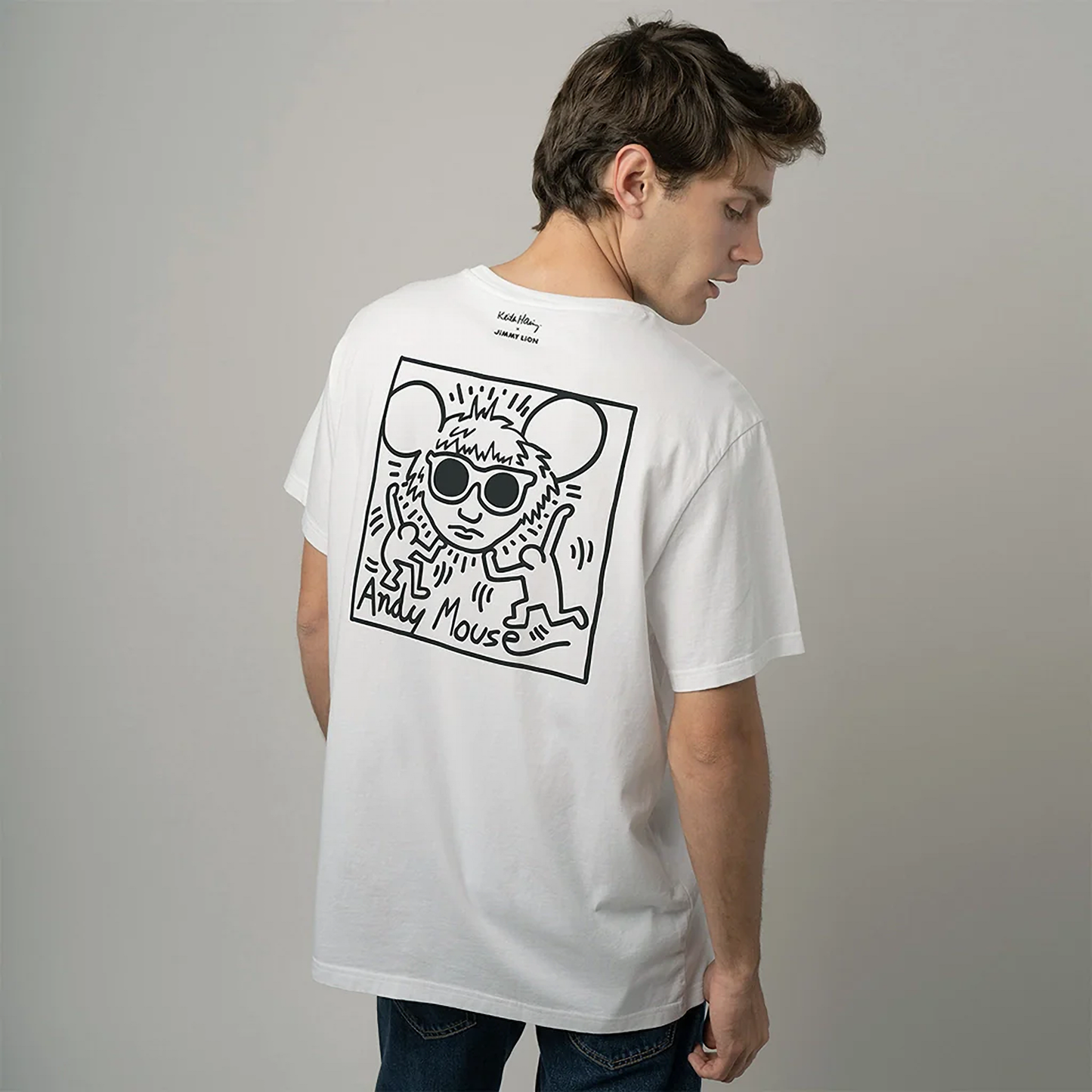 Jimmy Lion Keith Haring T-shirt "Andy Mouse"