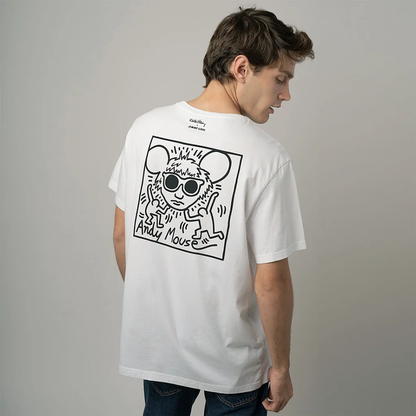 Jimmy Lion Keith Haring T-shirt "Andy Mouse"