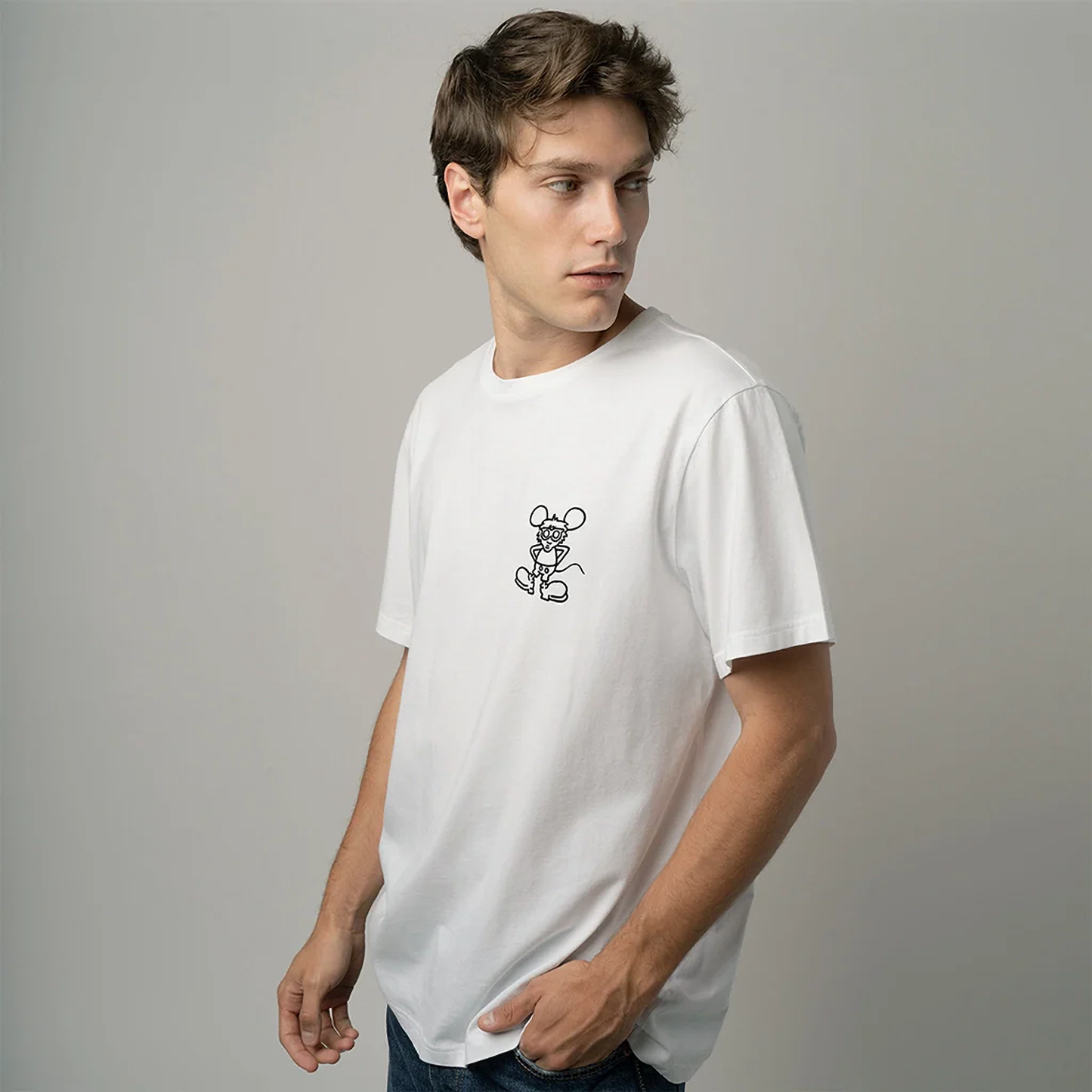 Jimmy Lion Keith Haring T-shirt "Andy Mouse"