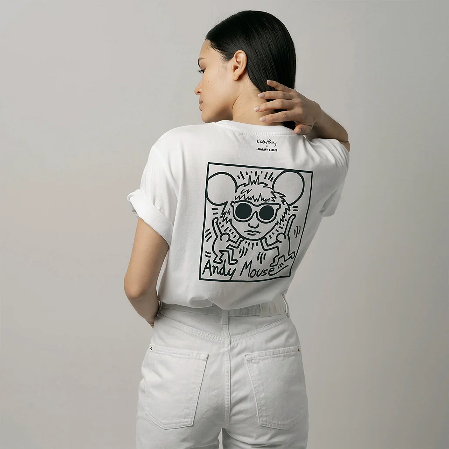 Jimmy Lion Keith Haring T-shirt "Andy Mouse"