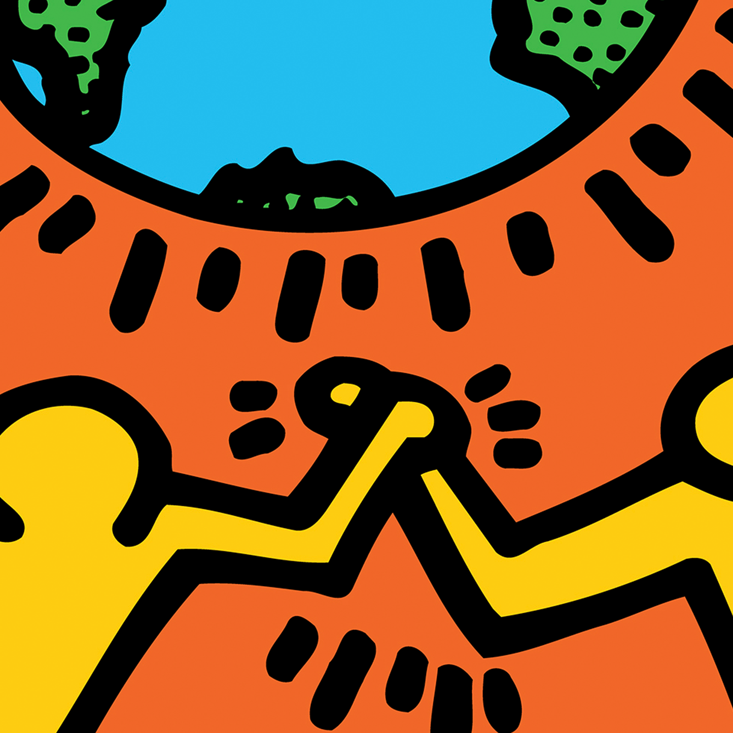 Keith Haring Framed Poster M Untitled (World)