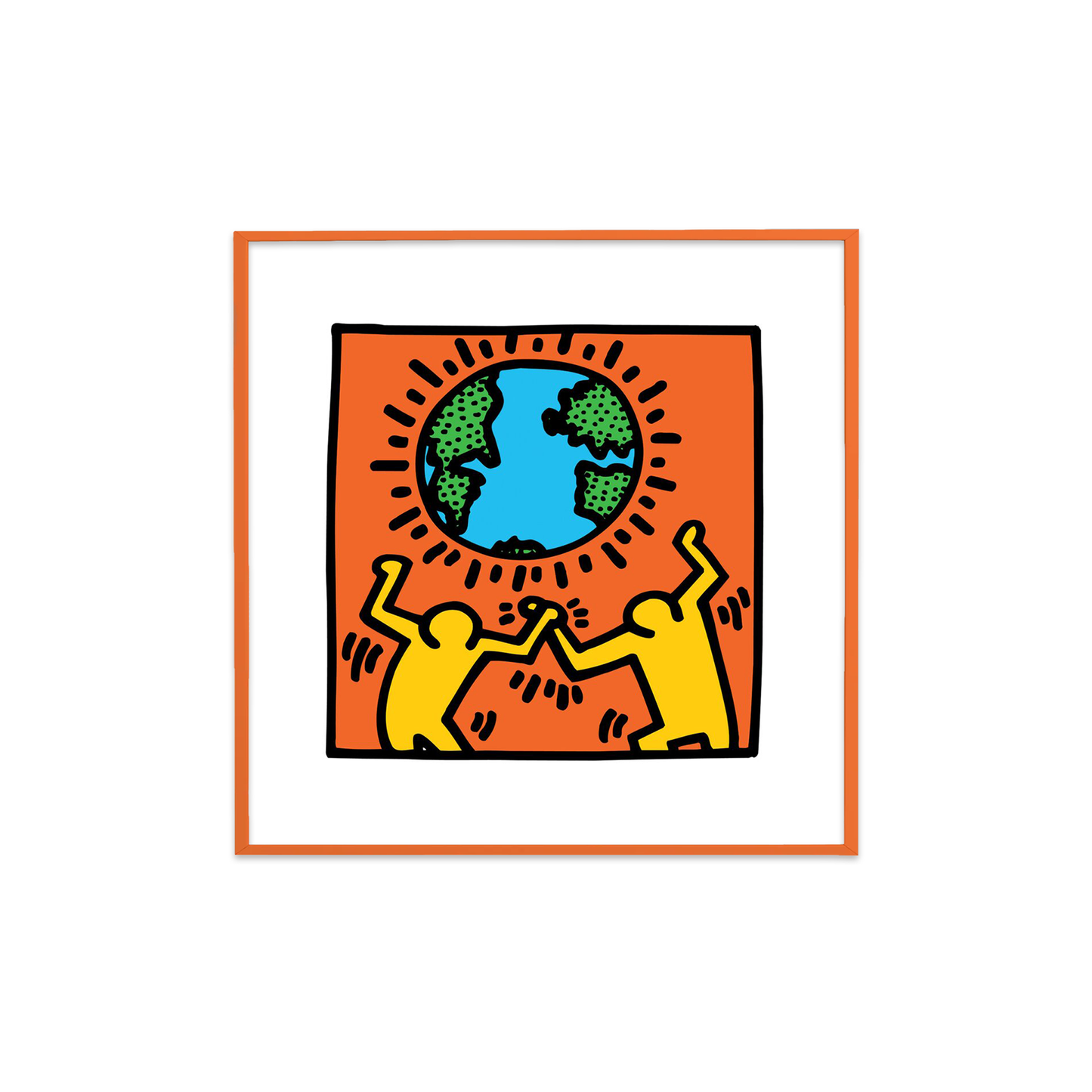 Keith Haring Framed Poster M Untitled (World)