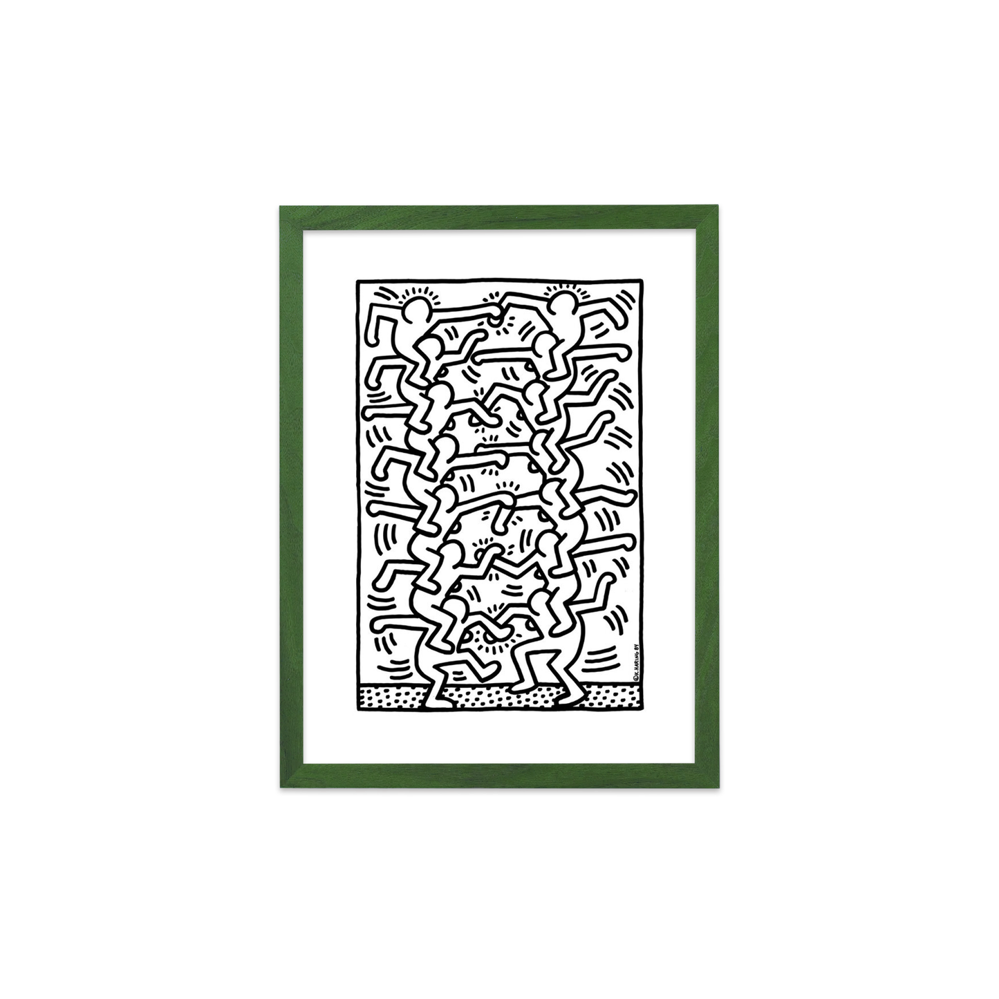 Keith Haring Framed Poster S Untitled (People ladder), 1984