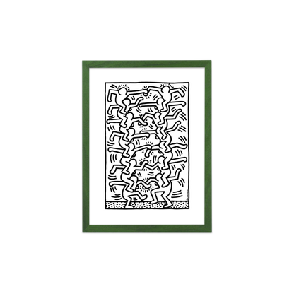 Keith Haring Framed Poster S Untitled (People ladder), 1984