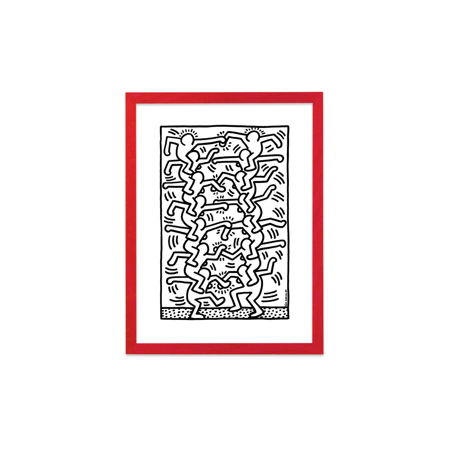 Keith Haring Framed Poster S Untitled (People ladder), 1984