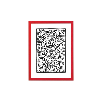 Keith Haring Framed Poster S Untitled (People ladder), 1984