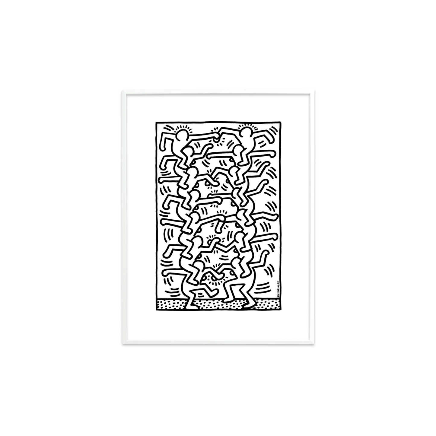 Keith Haring Framed Poster S Untitled (People ladder), 1984