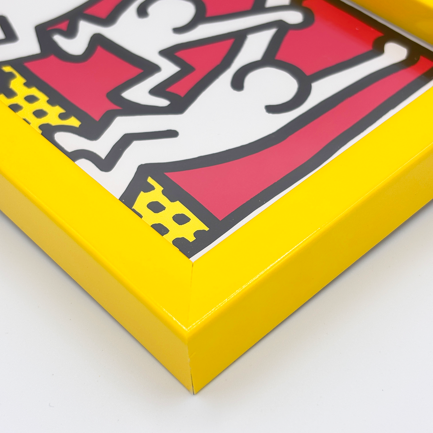 Keith Haring Color Framed Postcard Yellow