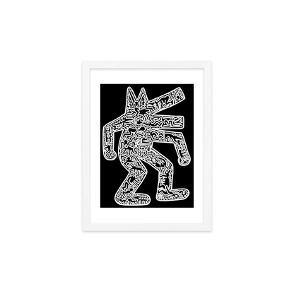 Keith Haring Framed Poster S Dog, 1985