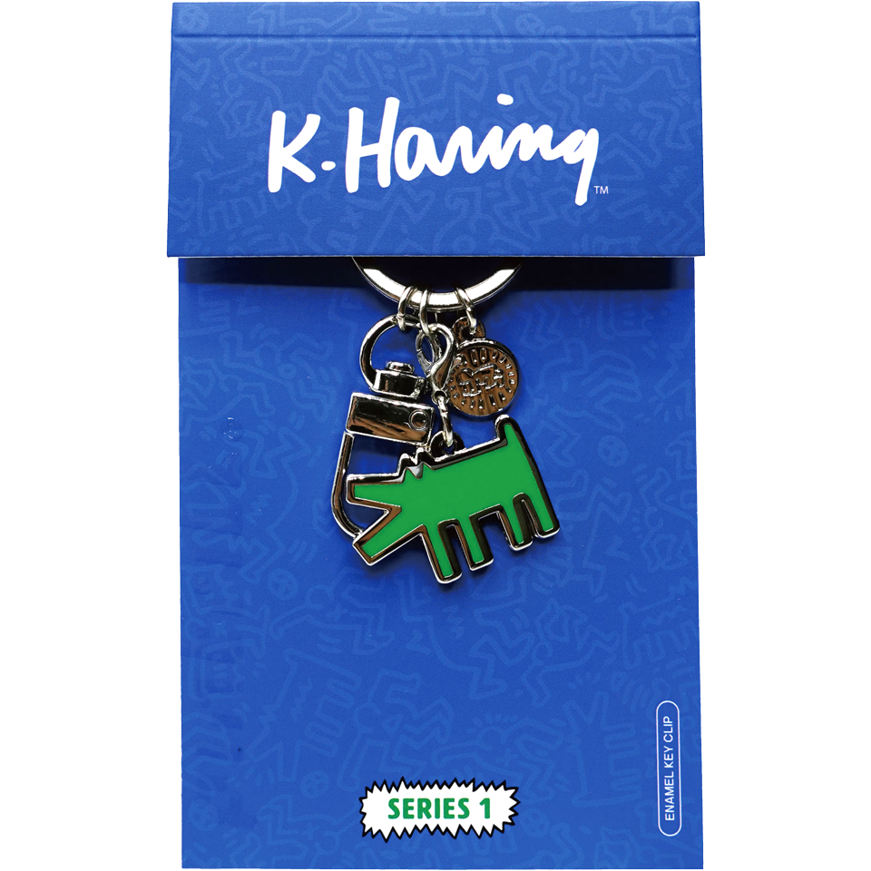 Keith Haring Keychains #3 Green Barking Dog