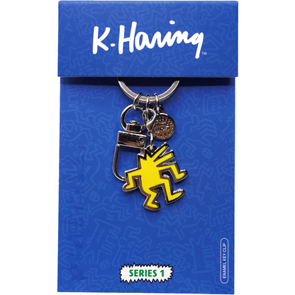 Keith Haring Keychains #3 Yellow Dancing Dog