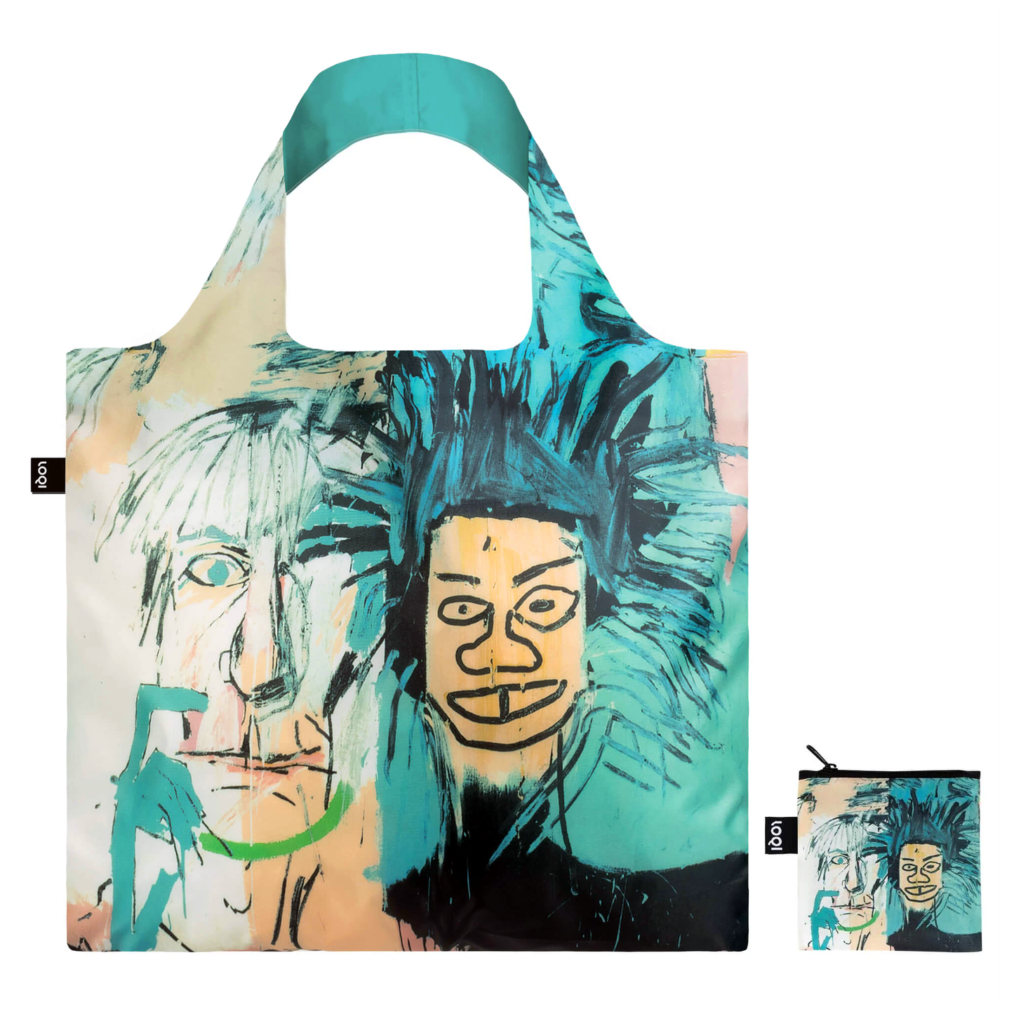 LOQI Basquiat Recycled Bag "Dos Cabezas"