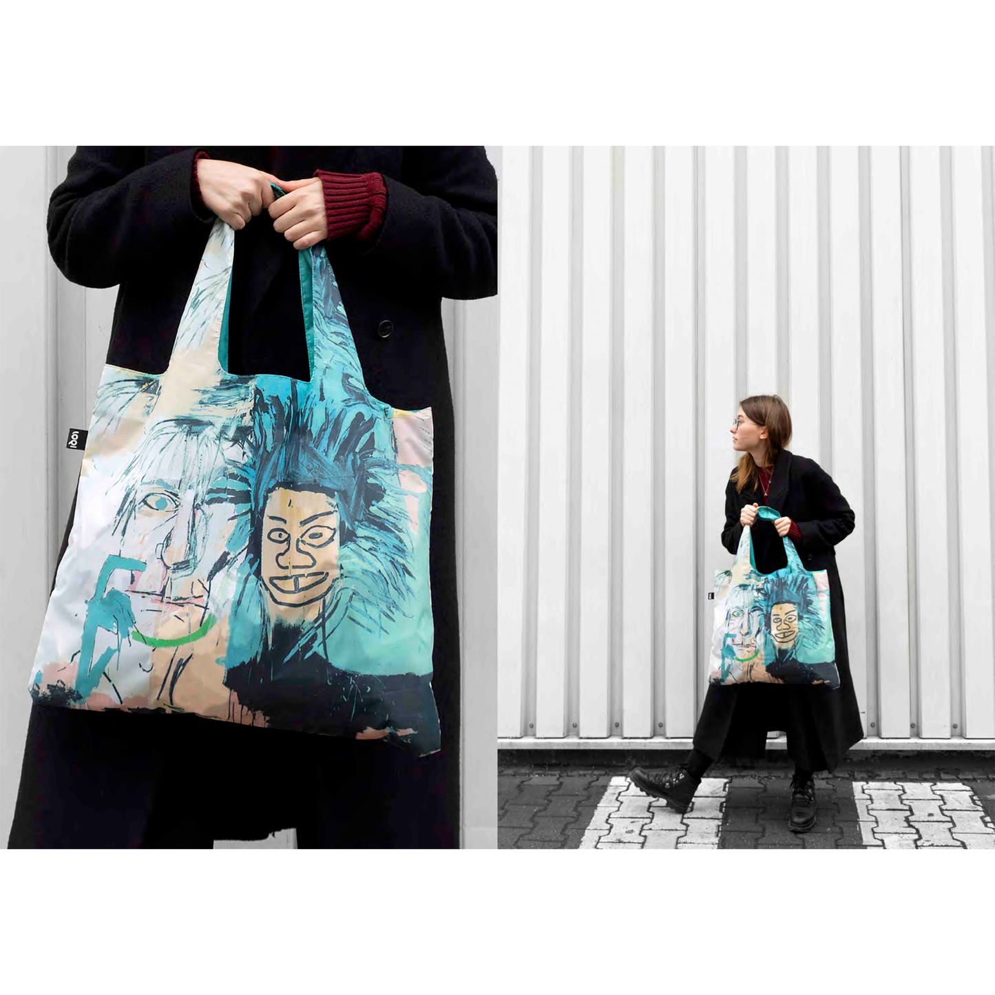LOQI Basquiat Recycled Bag "Dos Cabezas"