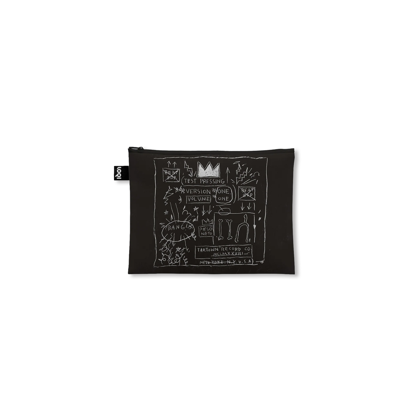 LOQI Jean-Michel Basquiat Recycled Zip Pockets