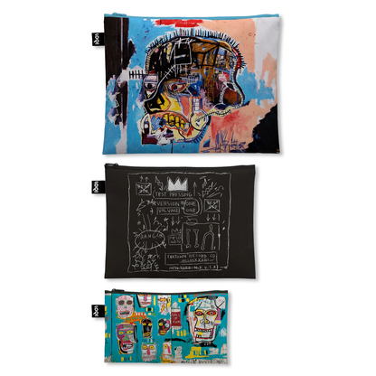 LOQI Jean-Michel Basquiat Recycled Zip Pockets