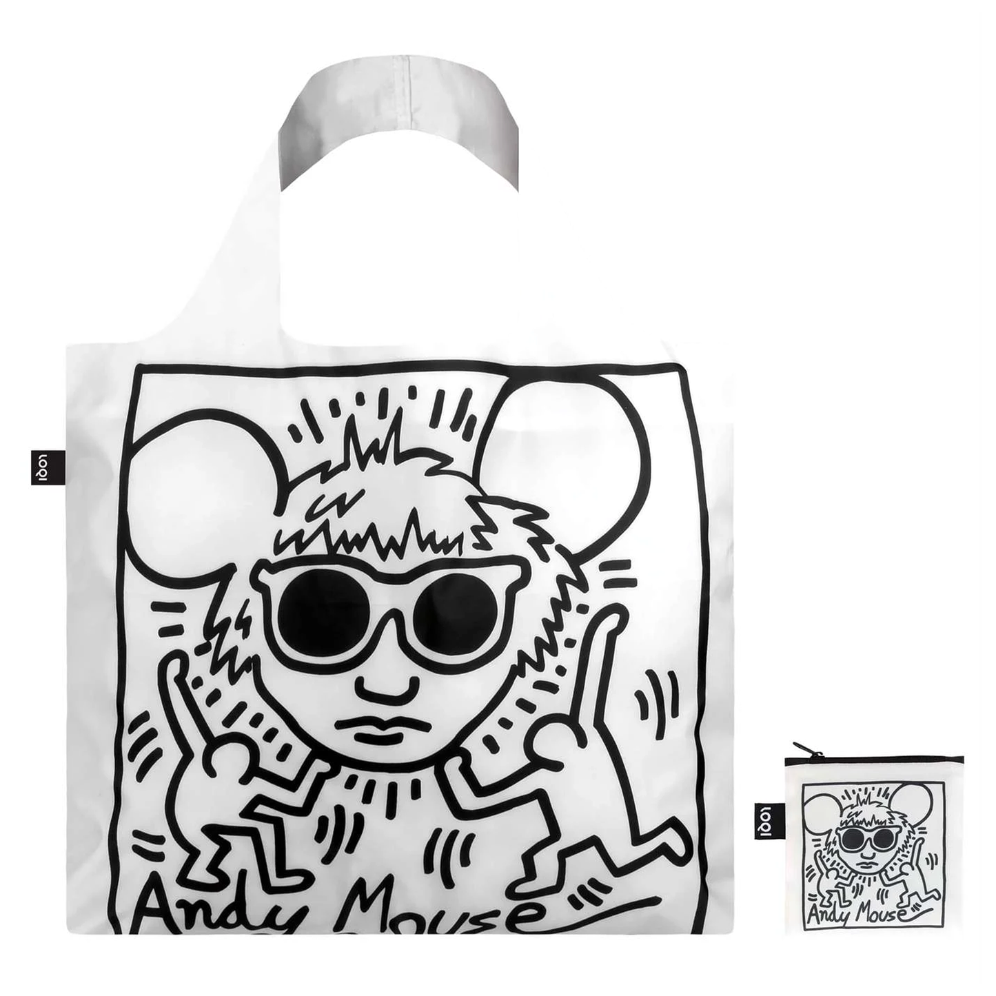 LOQI Keith Haring Eco Bag "Andy Mouse"