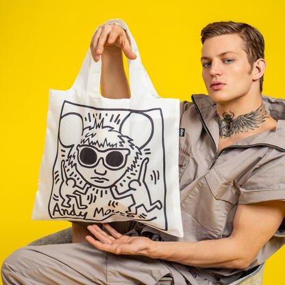 LOQI Keith Haring Eco Bag "Andy Mouse"