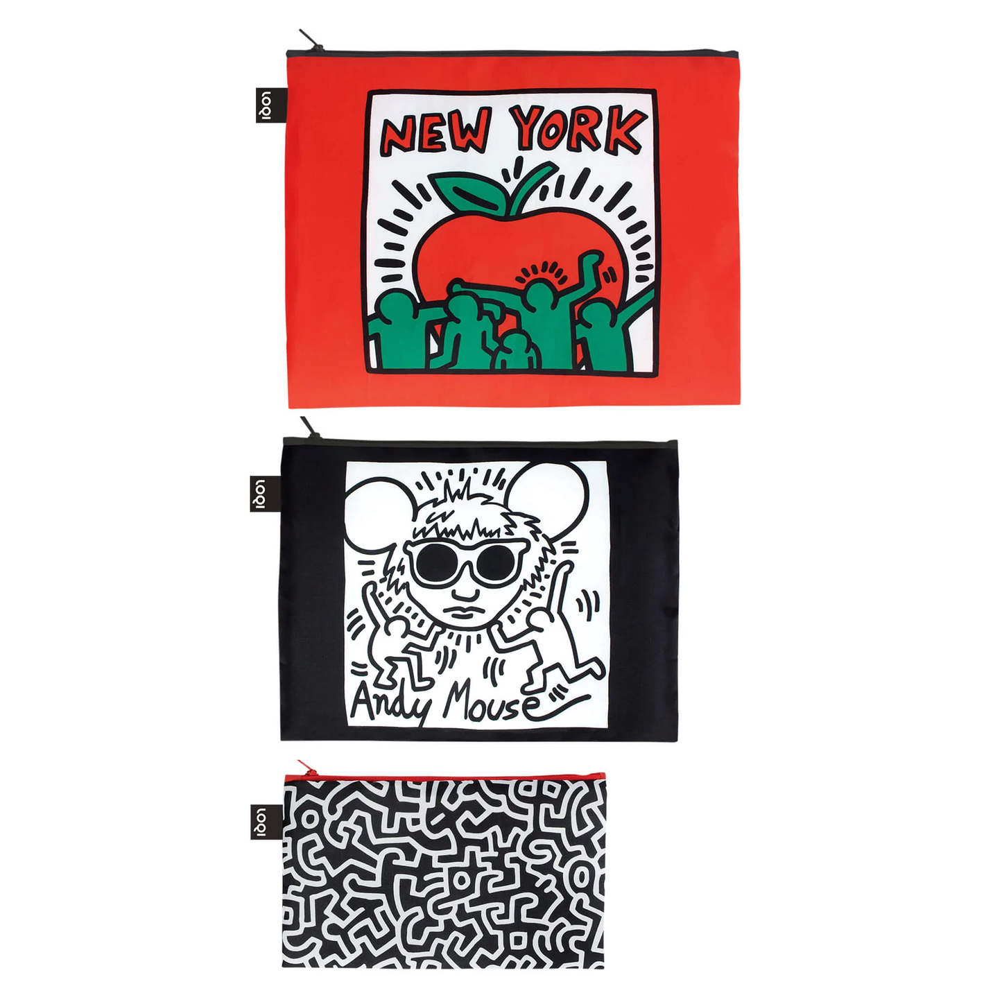 LOQI Keith Haring Zip Pockets