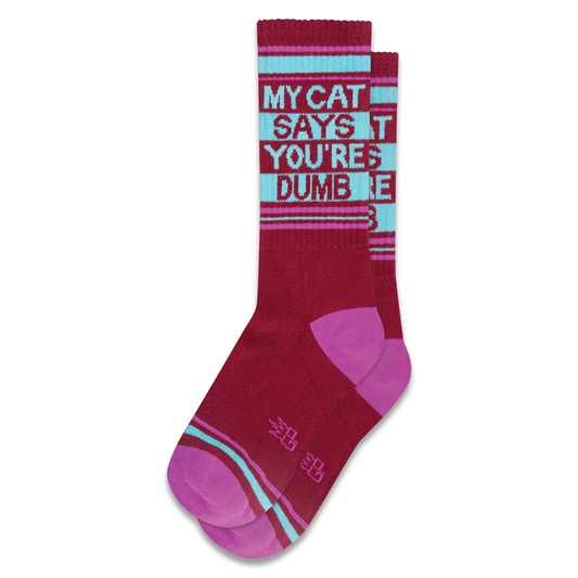 GUMBALL POODLE Socks MY CAT SAYS YOU'RE DUMB