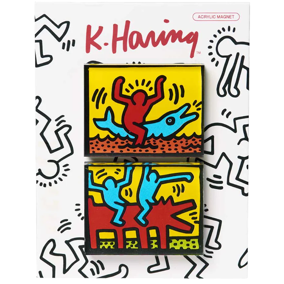 Keith Haring Magnet Set Dolphin Ride