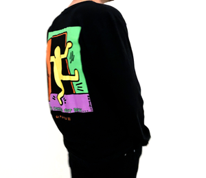 National Coming Out Day Keith Haring Long Sleeve Tshirt BLACK