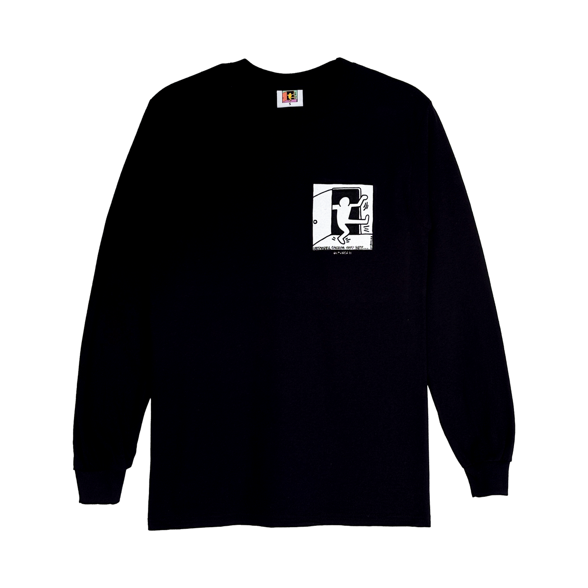 National Coming Out Day Keith Haring Long Sleeve T-shirt Black