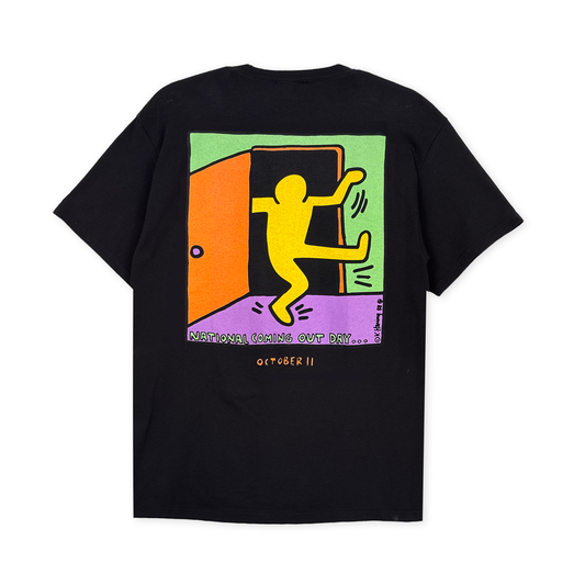National Coming Out Day Keith Haring Short Sleeve T-shirt Black