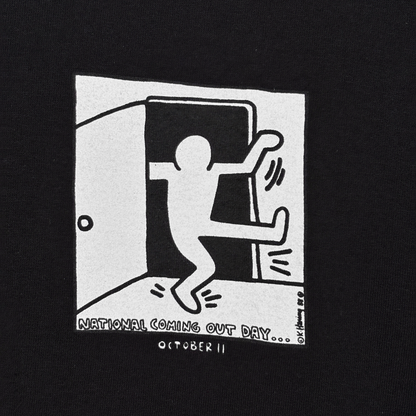 National Coming Out Day Keith Haring Long Sleeve T-shirt Black