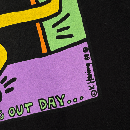 National Coming Out Day Keith Haring Long Sleeve T-shirt Black