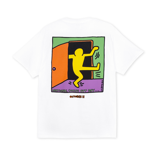 National Coming Out Day Keith Haring Short Sleeve T-shirt White