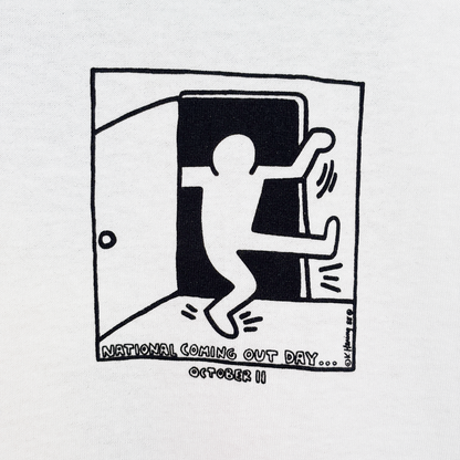 National Coming Out Day Keith Haring Long Sleeve T-shirt White