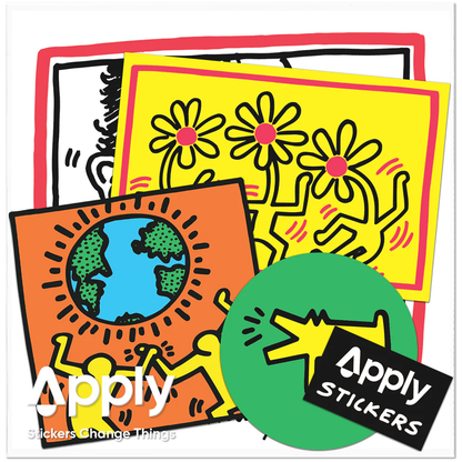 [PACKS] Die-cut Sticker Keith Haring -Earth Pack-