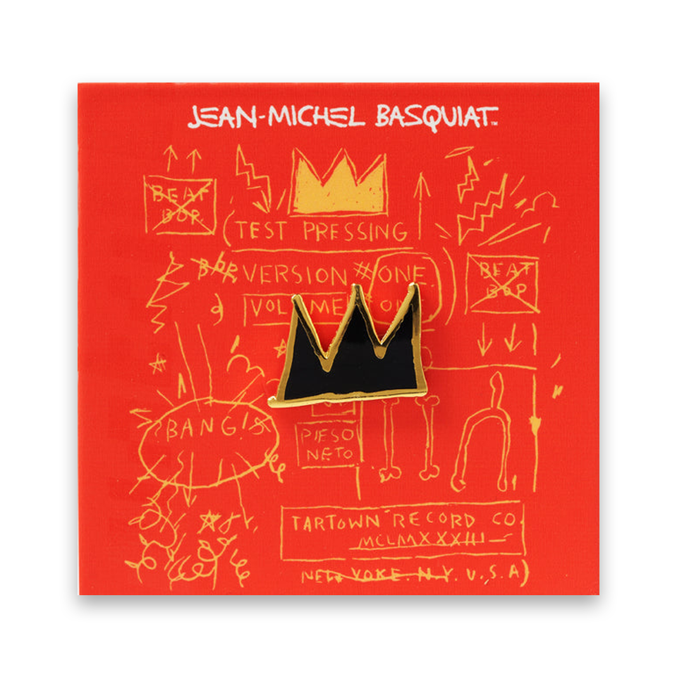 Basquiat Pin Crown Black