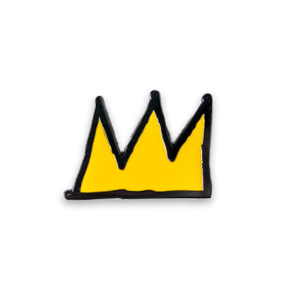 Basquiat Pin Crown Yellow