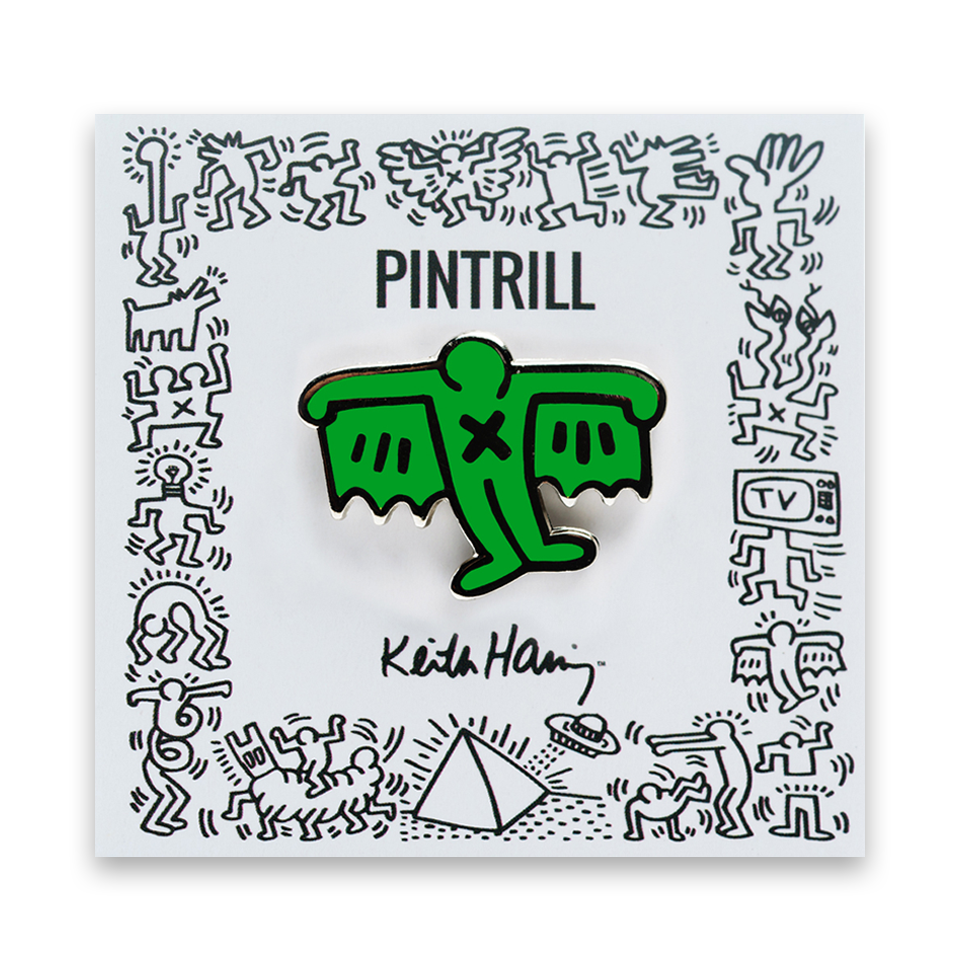 PINTRILL Keith Haring Pin Bat Demon