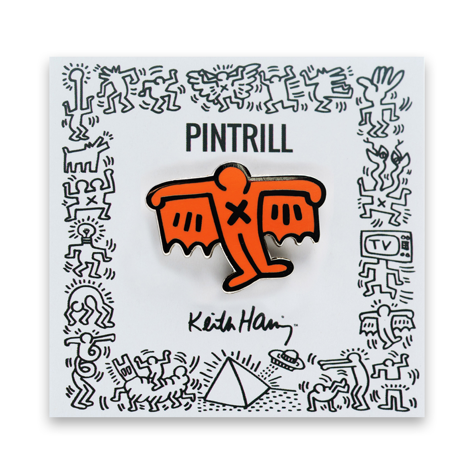 PINTRILL Keith Haring Pin Bat Demon