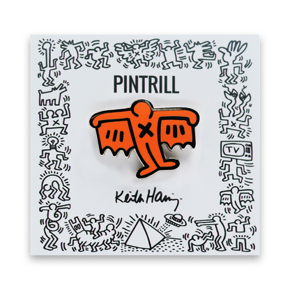 PINTRILL Keith Haring Pin Bat Demon