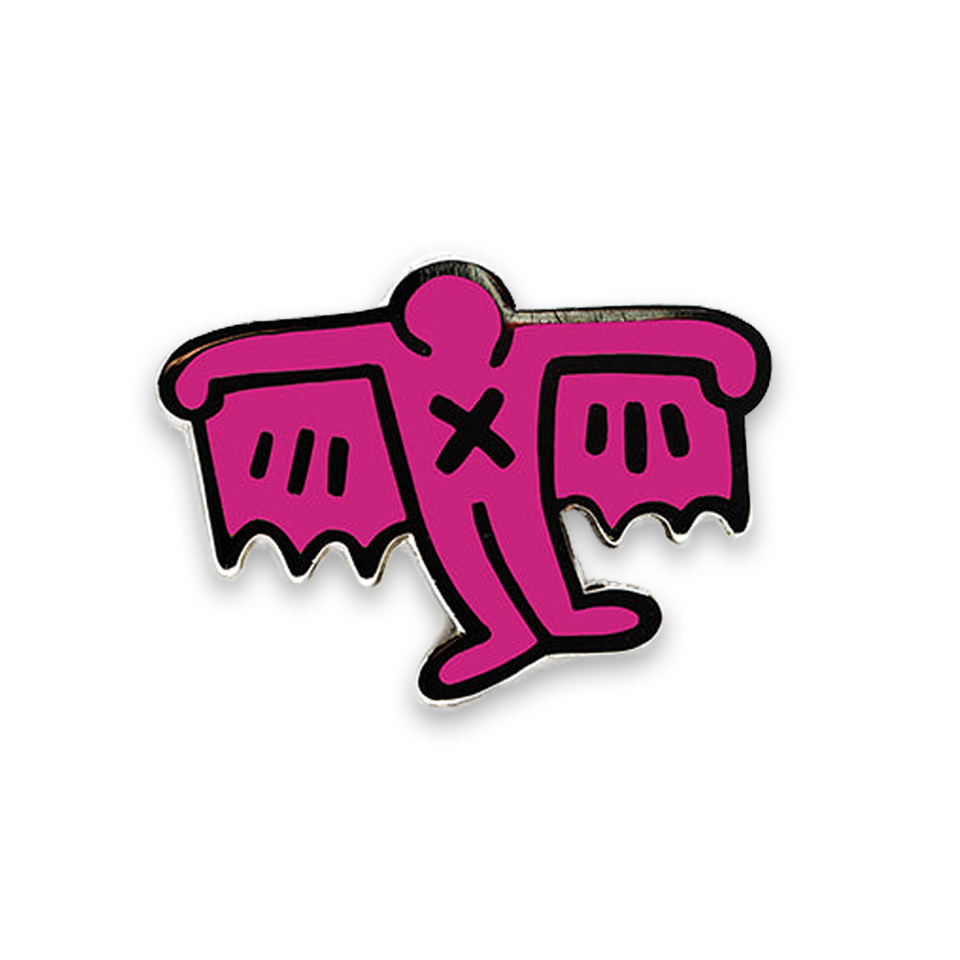 PINTRILL Keith Haring Pin Bat Demon