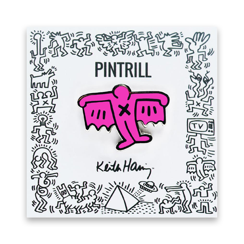 PINTRILL Keith Haring Pin Bat Demon