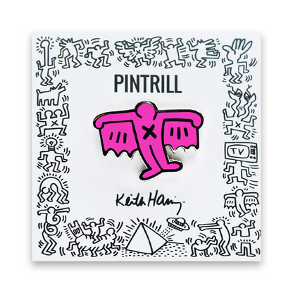 PINTRILL Keith Haring Pin Bat Demon