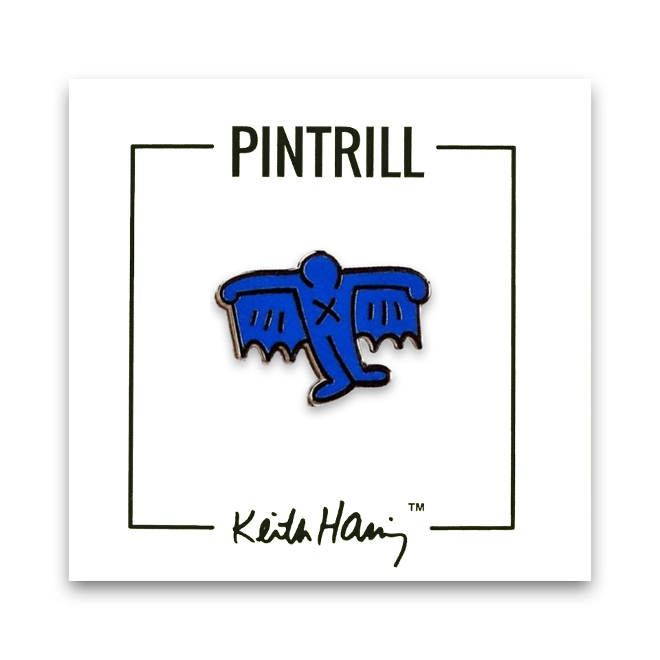 PINTRILL Keith Haring Pin Batman Blue