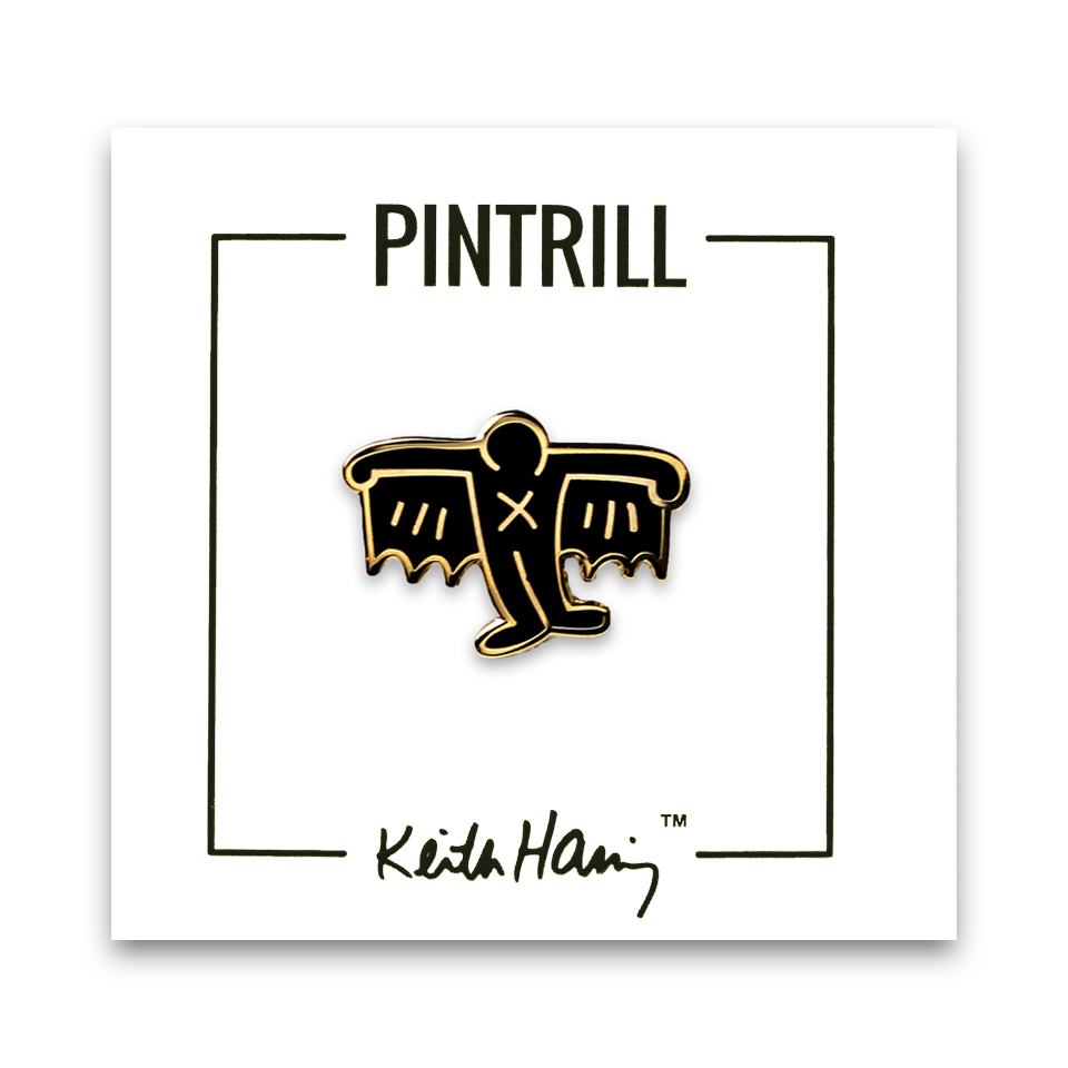 PINTRILL Keith Haring Pin Batman Black/Yellow