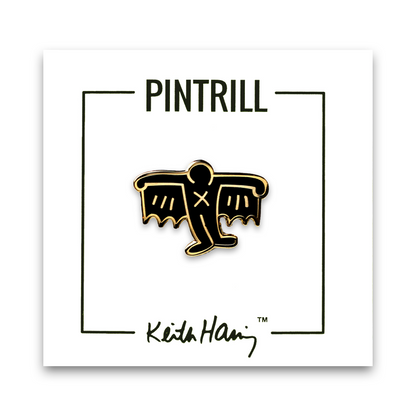 PINTRILL Keith Haring Pin Batman Black/Yellow