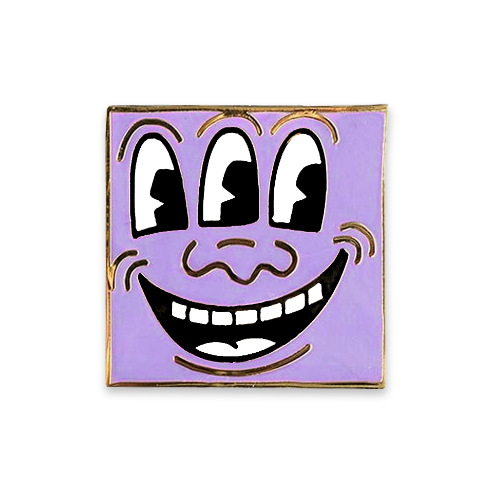 PINTRILL Keith Haring Pin #3 Purple Three Eyed