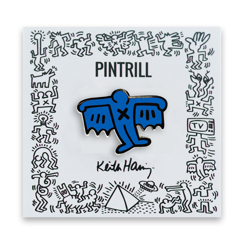 PINTRILL Keith Haring Pin Bat Demon