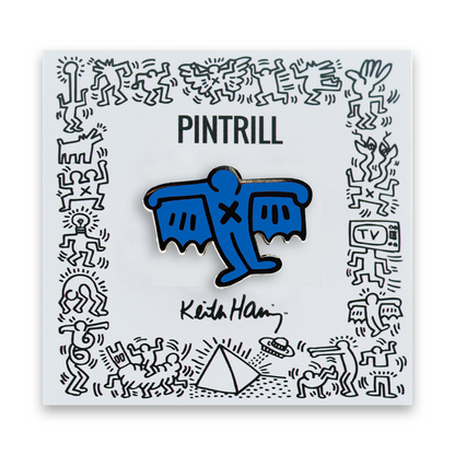 PINTRILL Keith Haring Pin Bat Demon