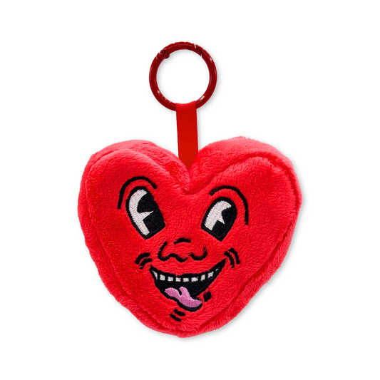 Pop Shop Keith Haring Plush Bag Charm "Heart with Face"