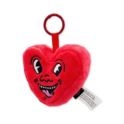 Pop Shop Keith Haring Plush Bag Charm "Heart with Face"