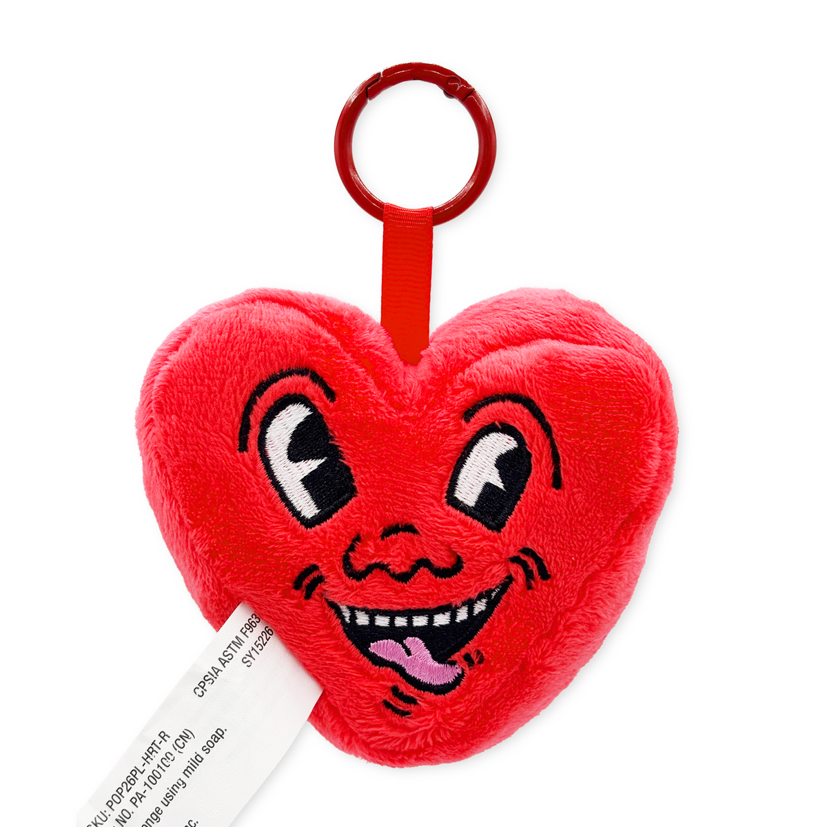 Pop Shop Keith Haring Plush Bag Charm "Heart with Face"